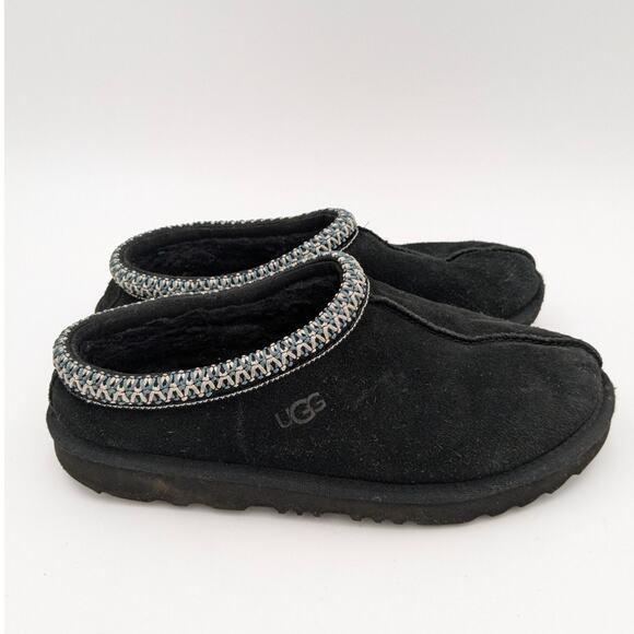 UGG Tasman II Black Sheepskin Suede Women's Slippers Round Toe Size US5 EU37 - Picture 4 of 14